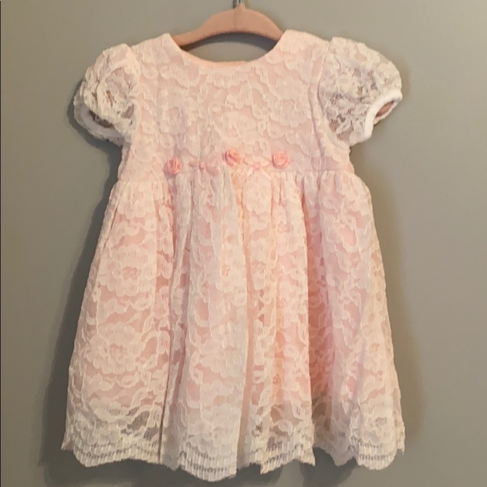 Pink lace dress